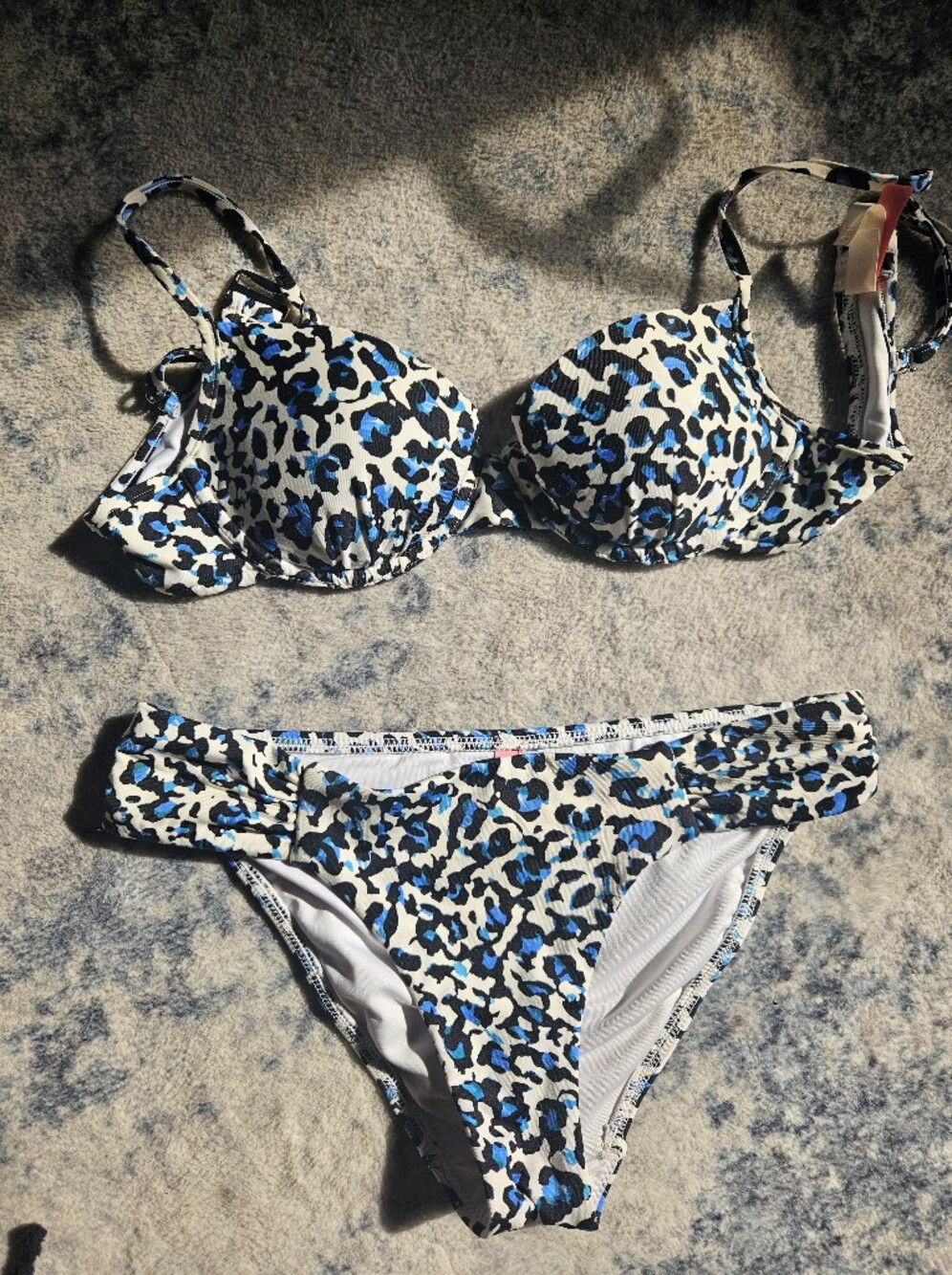 Victoria's Secret Blue & Black Leopard One-Piece